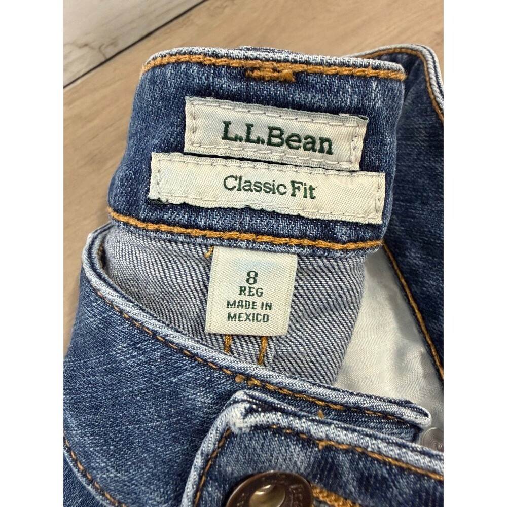 L.L. Bean Women's Denim Stretch Classic Fit Jeans, Size 8 Regular